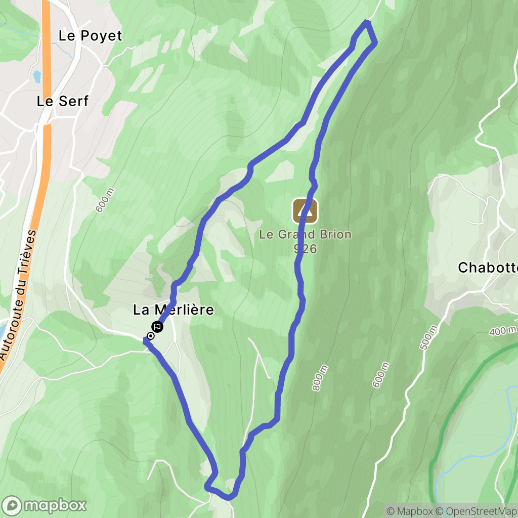 Vif : carte du parcours de randonnée - France