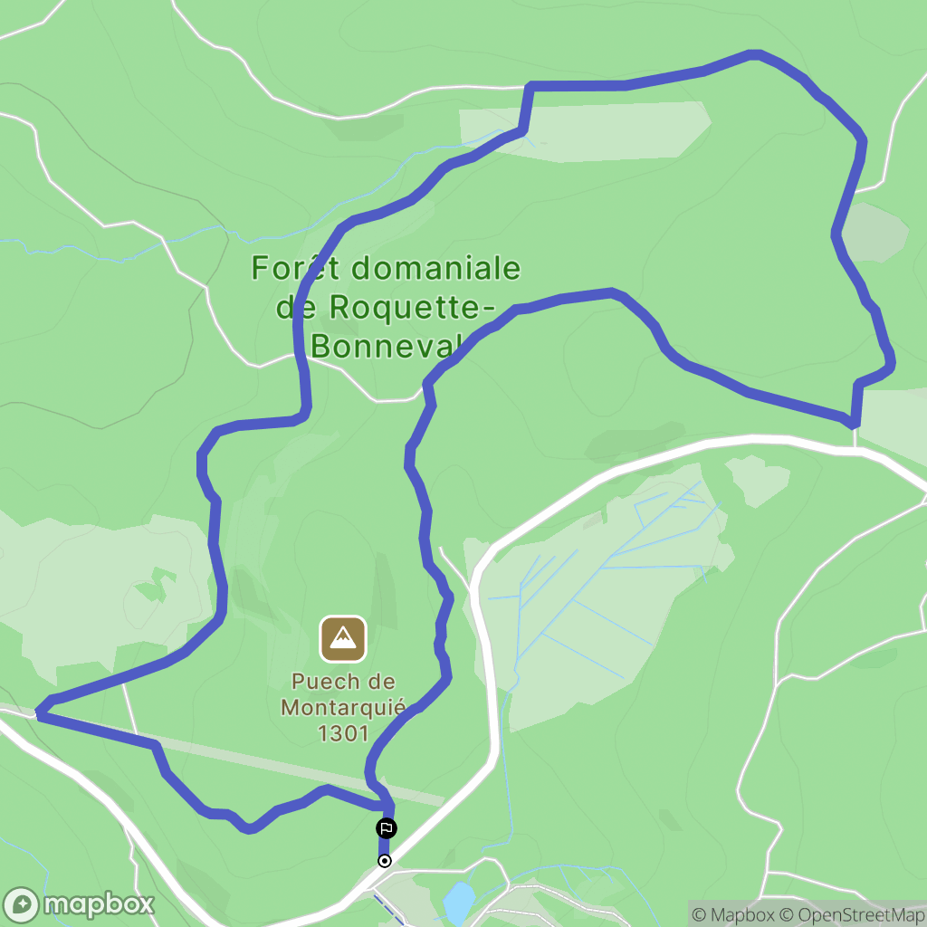 Laguiole : carte du parcours de randonnée - France