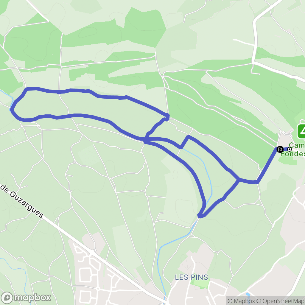 Castries : carte du parcours de randonnée - France