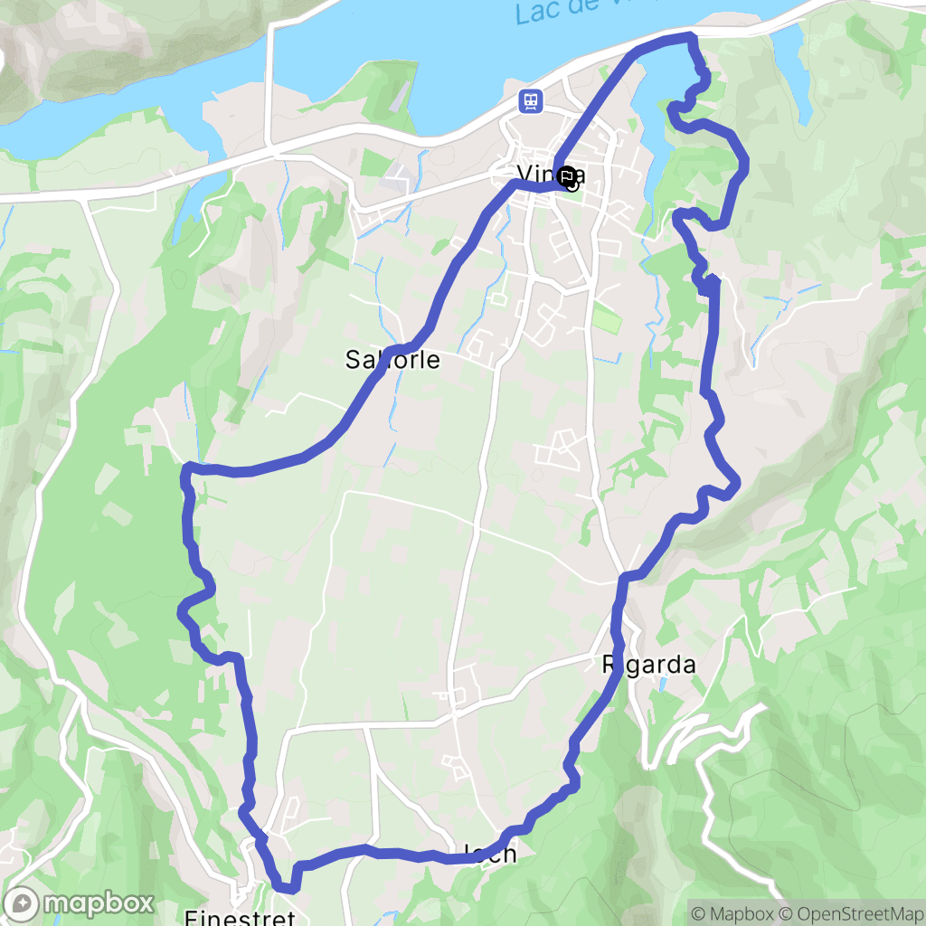 Vinça : carte du parcours de randonnée - France