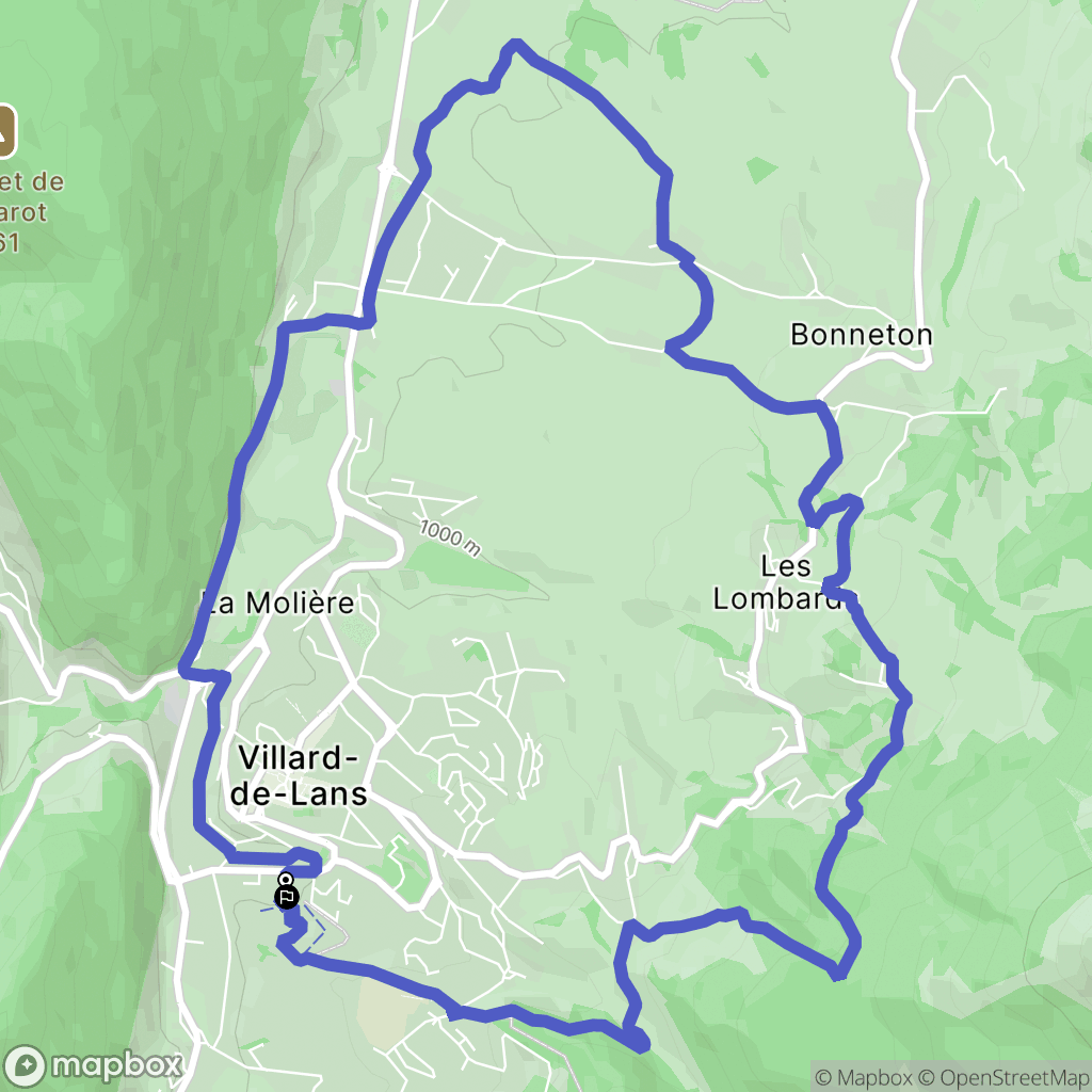 Villard-de-Lans : carte du parcours de randonnée - France