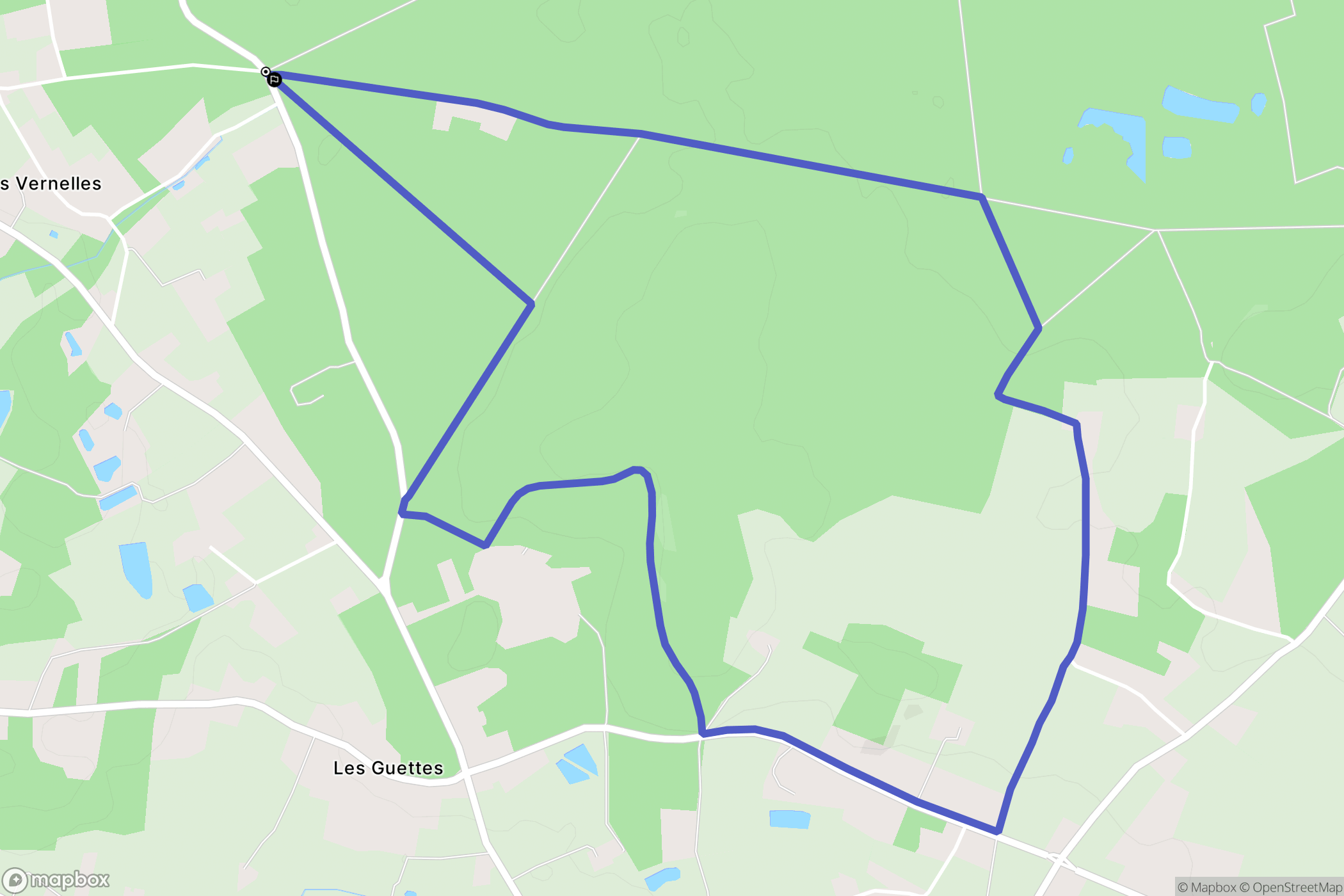 Parigné-l'Évêque : carte du parcours de randonnée - France