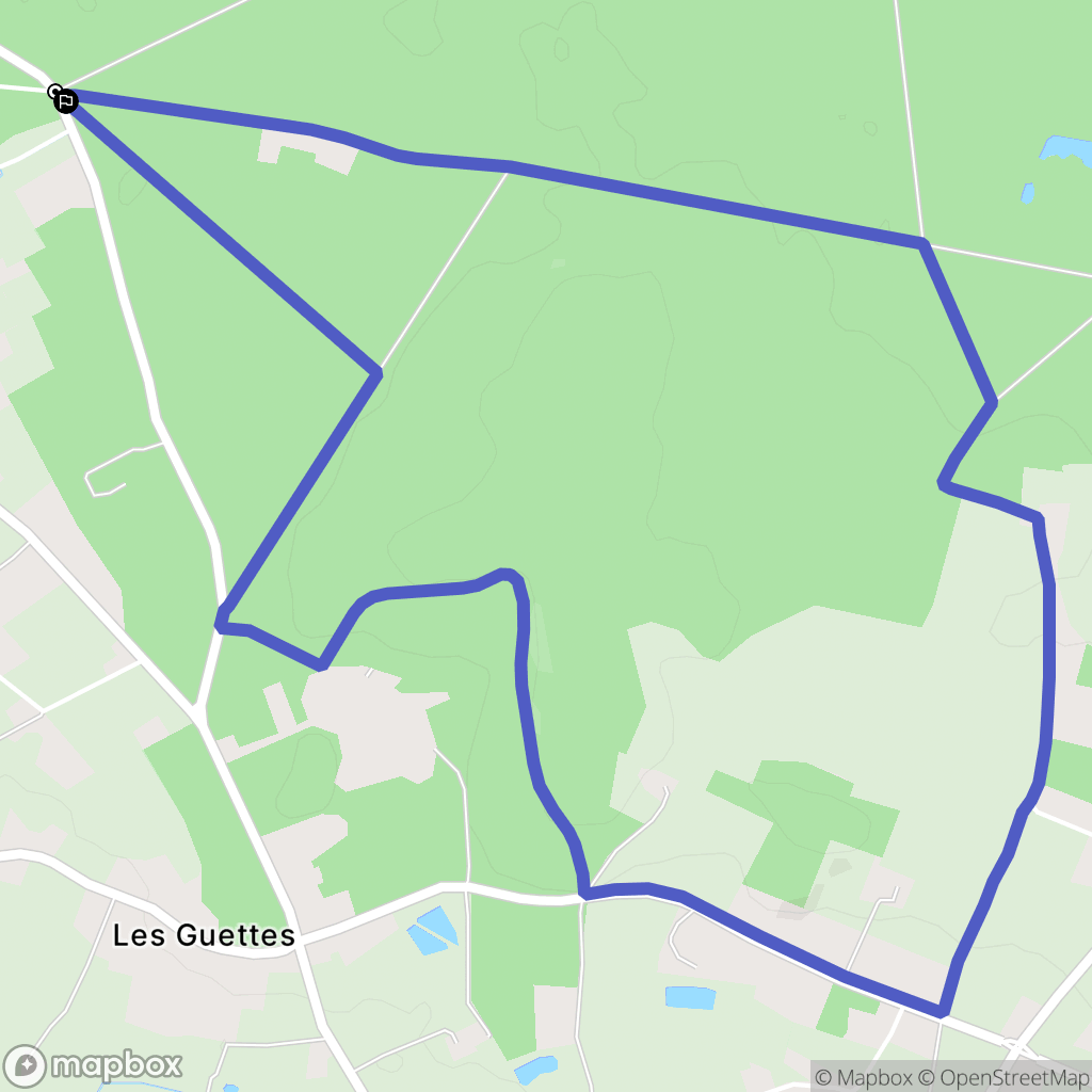 Parigné-l'Évêque : carte du parcours de randonnée - France