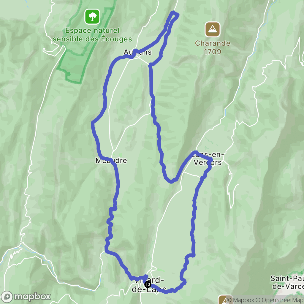 Villard-de-Lans : carte du parcours de randonnée - France