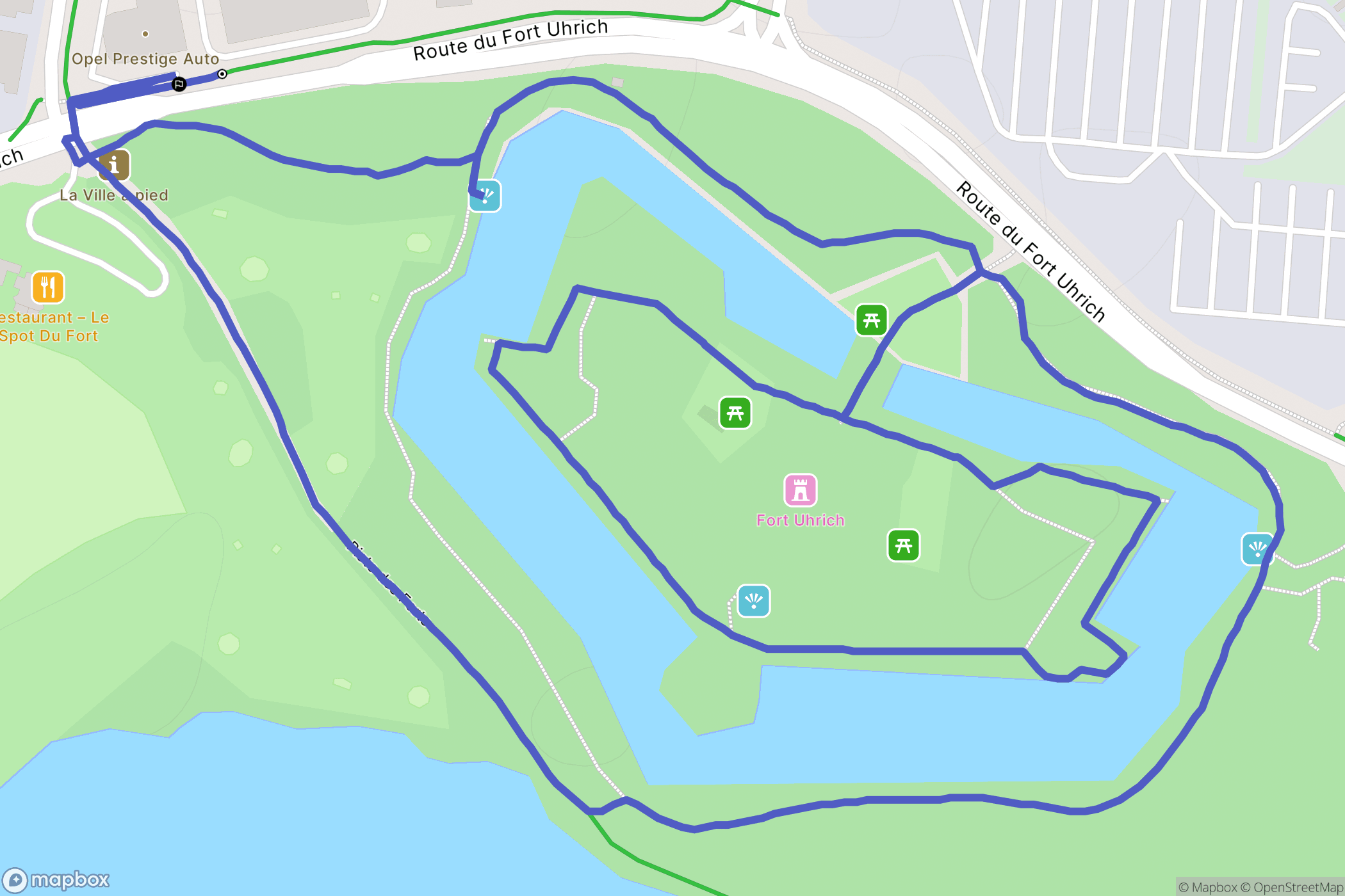 Illkirch-Graffenstaden : carte du parcours de randonnée - France