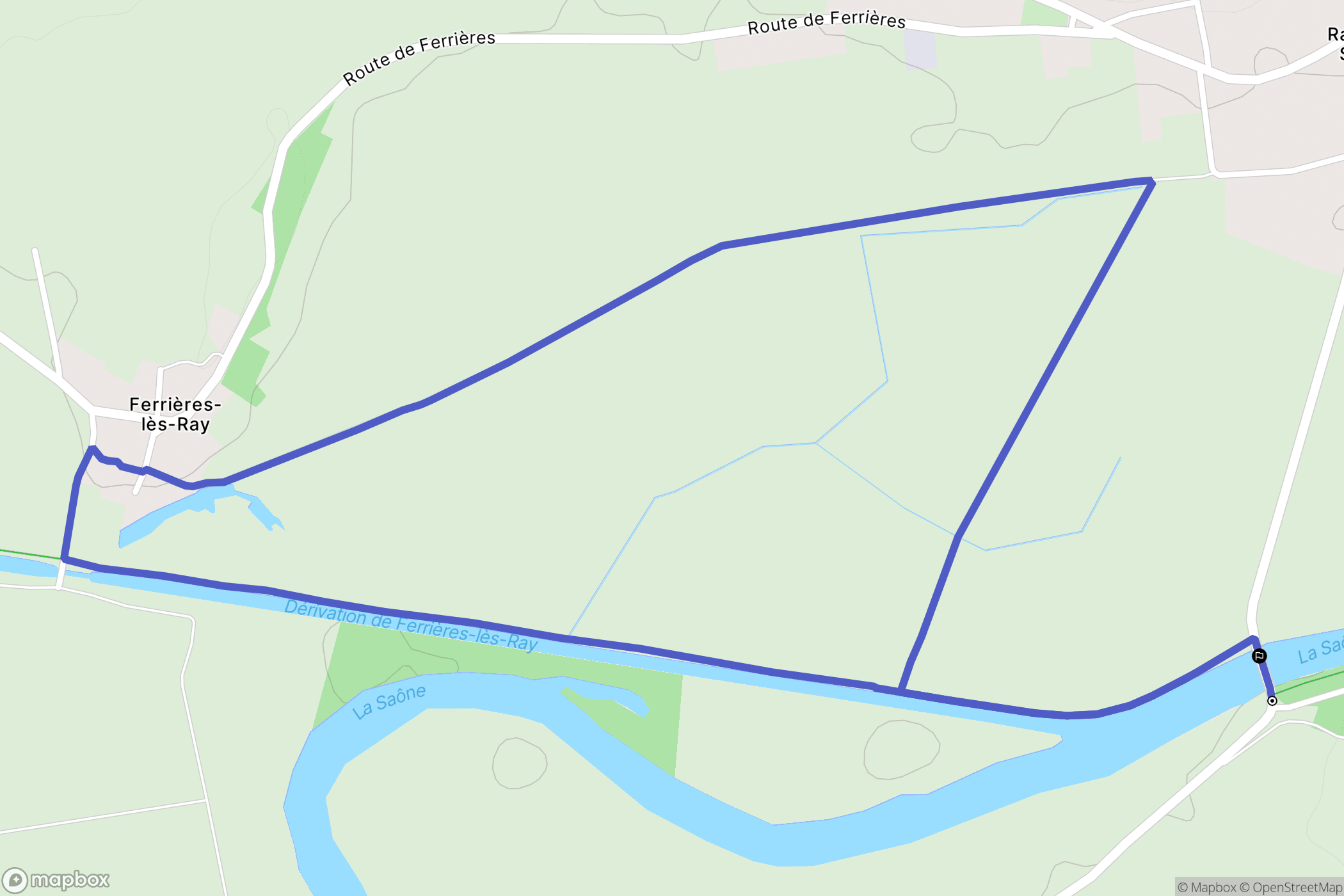 Ray-sur-Saône : carte du parcours de randonnée - France