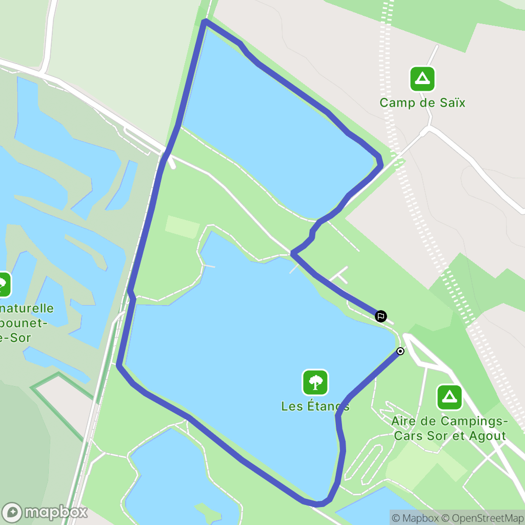 Saix : carte du parcours de randonnée - France