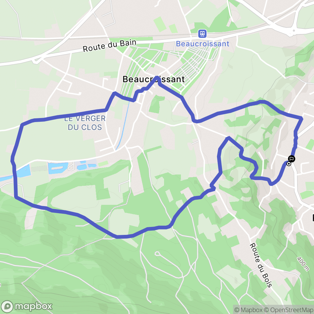 Renage : carte du parcours de randonnée - France