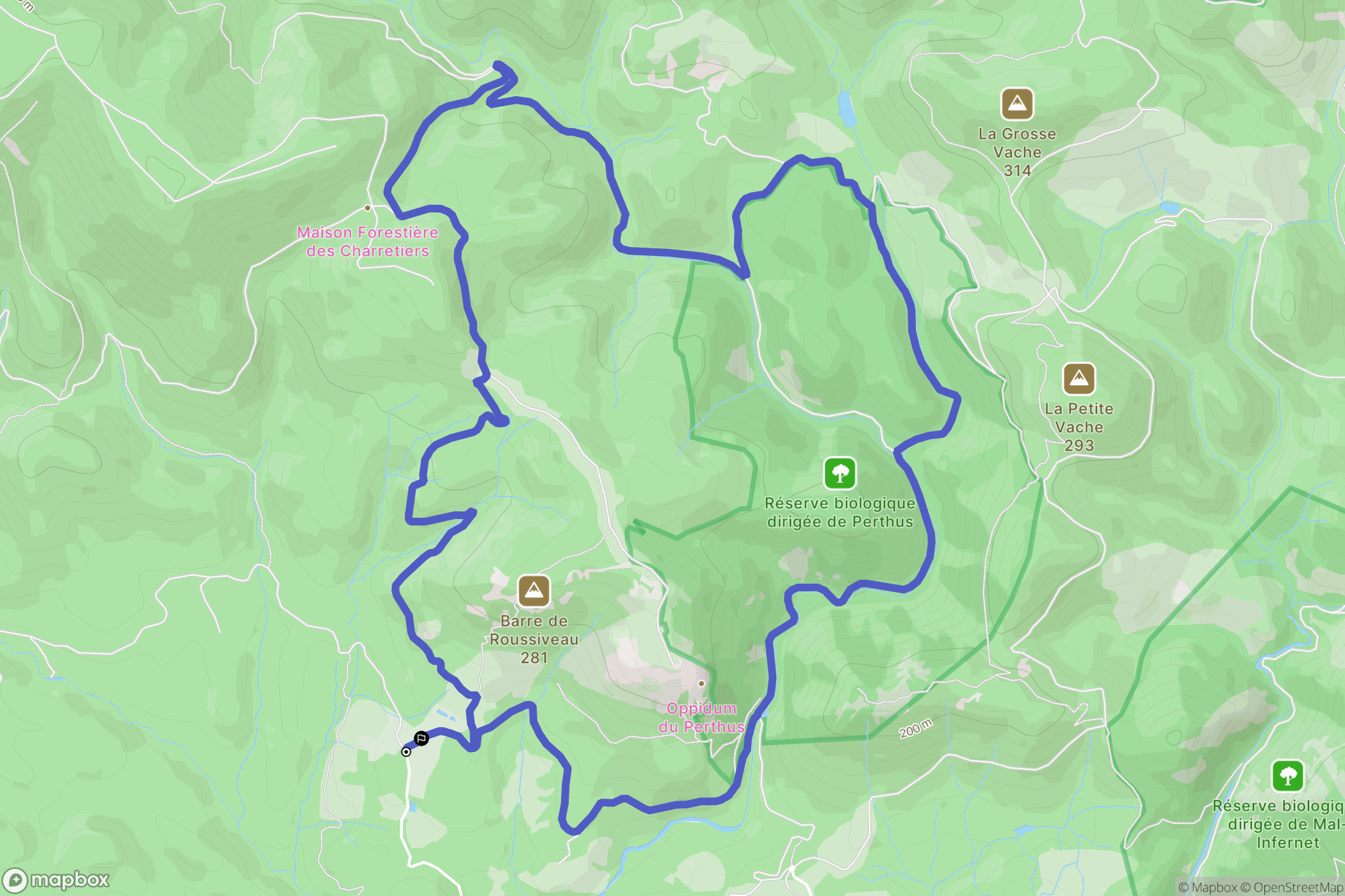 Saint-Raphaël : carte du parcours de randonnée - France