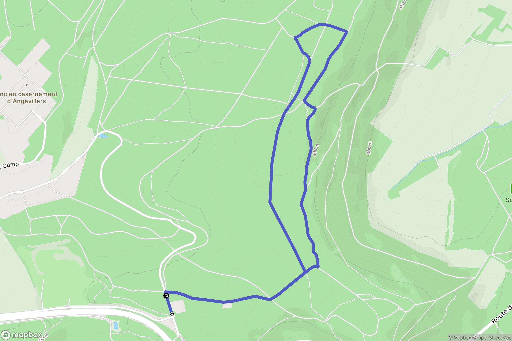 Thionville : carte du parcours de randonnée - France