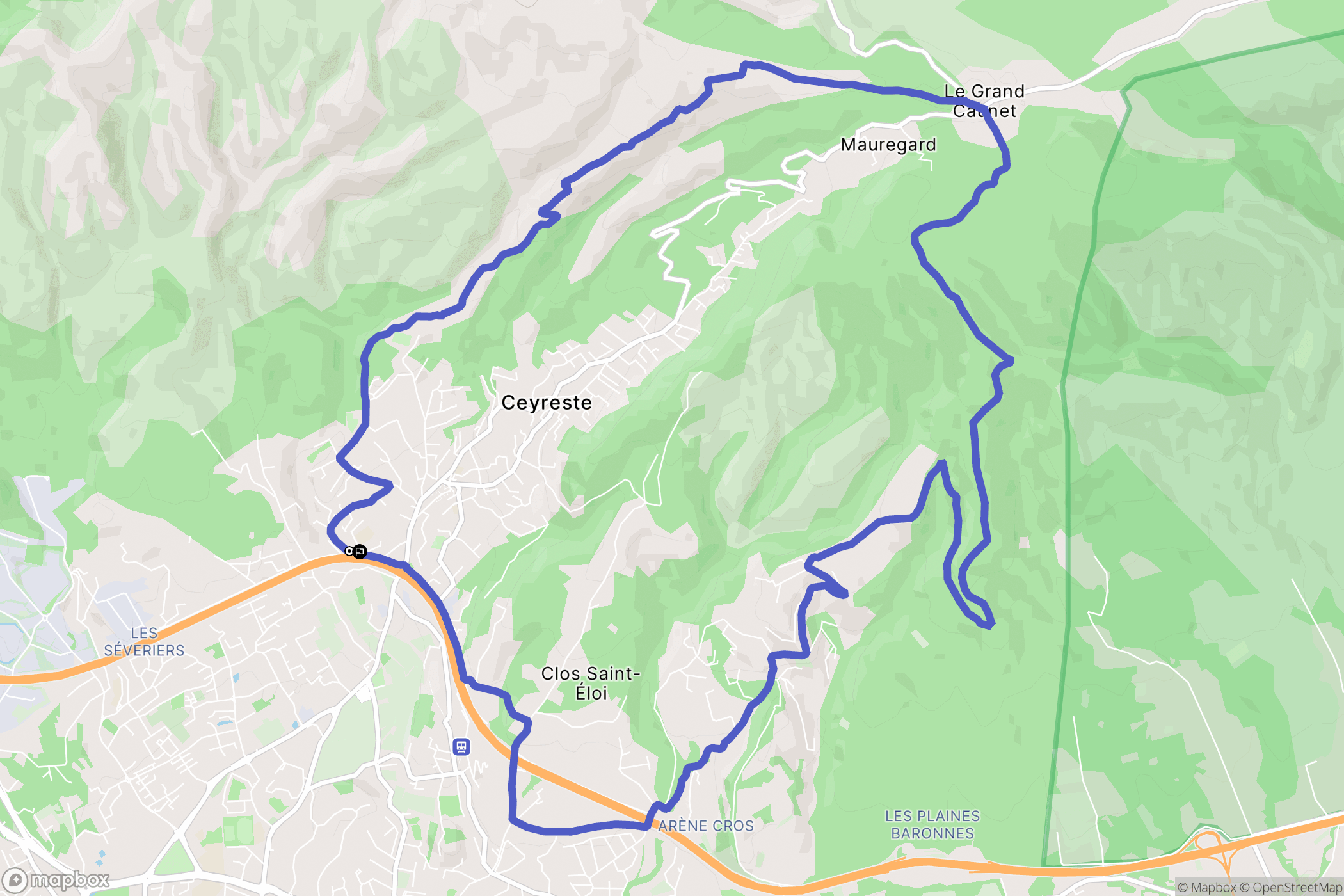 Ceyreste : carte du parcours de randonnée - France