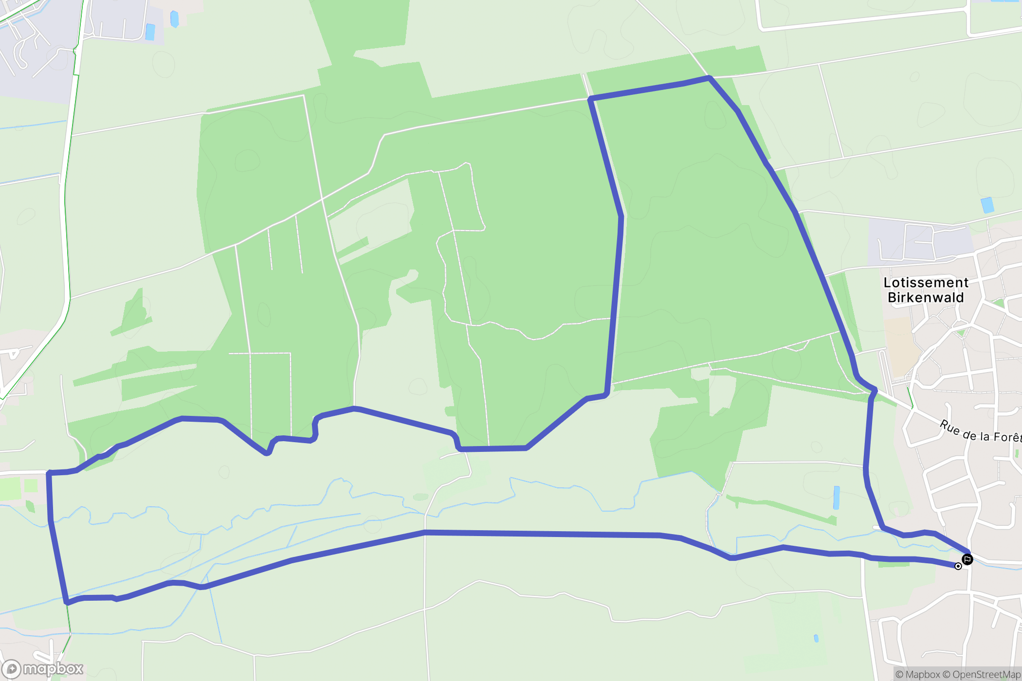 Duttlenheim : carte du parcours de randonnée - France