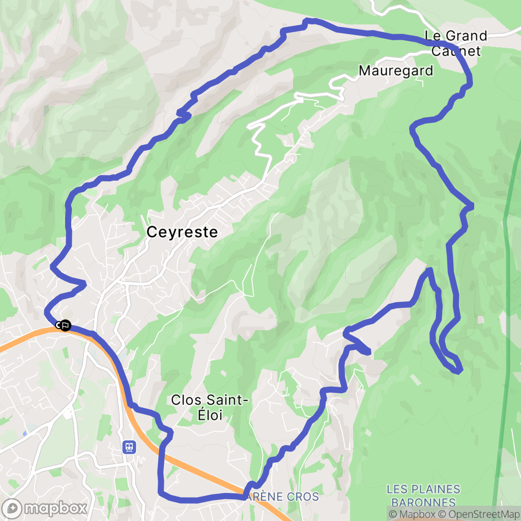 Ceyreste : carte du parcours de randonnée - France