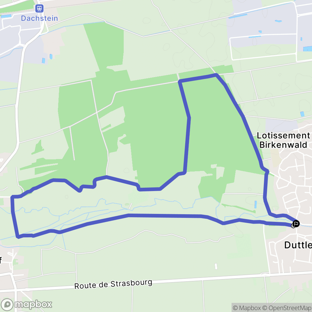 Duttlenheim : carte du parcours de randonnée - France