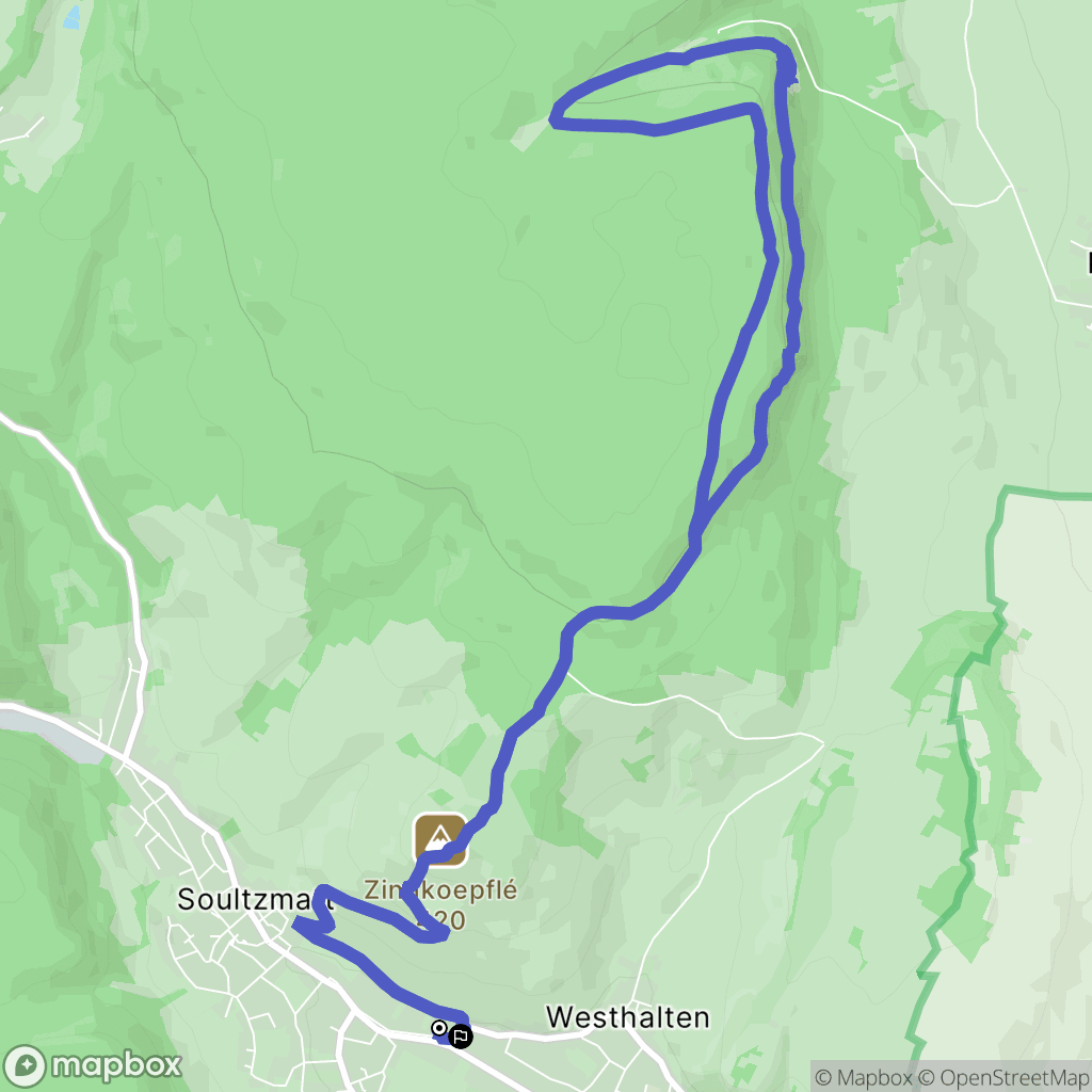 Soultzmatt : carte du parcours de randonnée - France