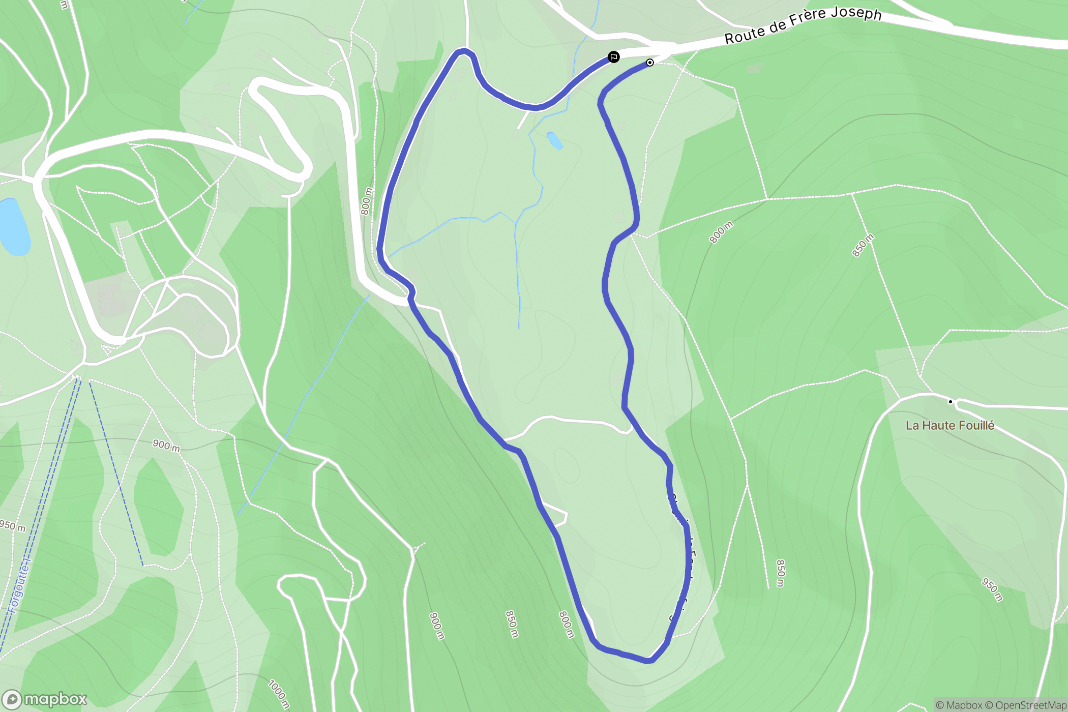 Ventron : carte du parcours de randonnée - France