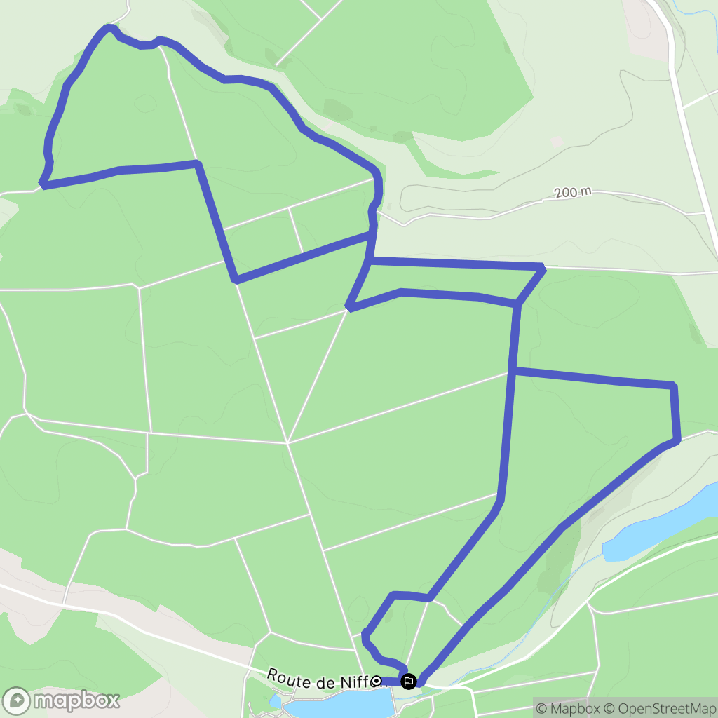 Urzy : carte du parcours de randonnée - France