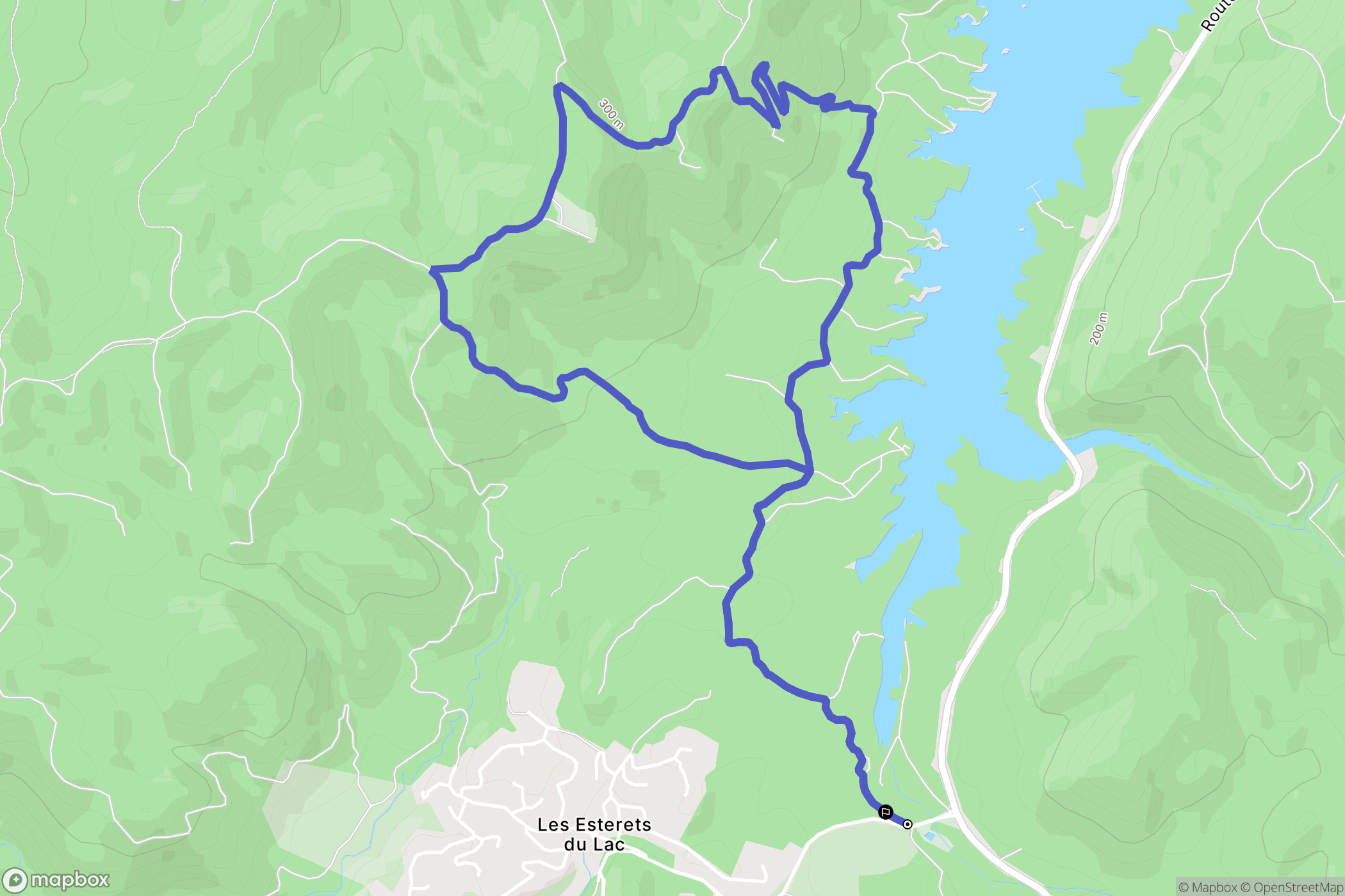Les Adrets-de-l'Estérel : carte du parcours de randonnée - France