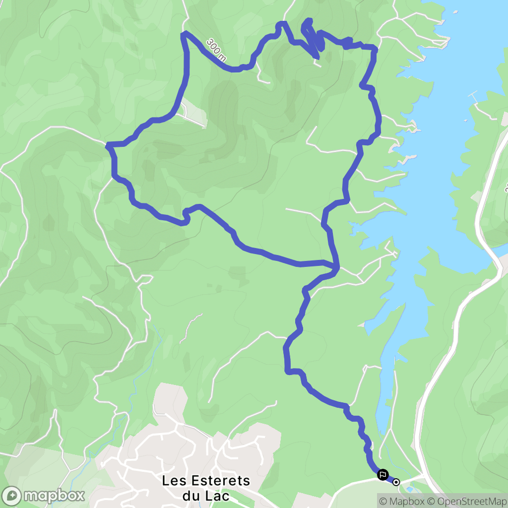 Les Adrets-de-l'Estérel : carte du parcours de randonnée - France