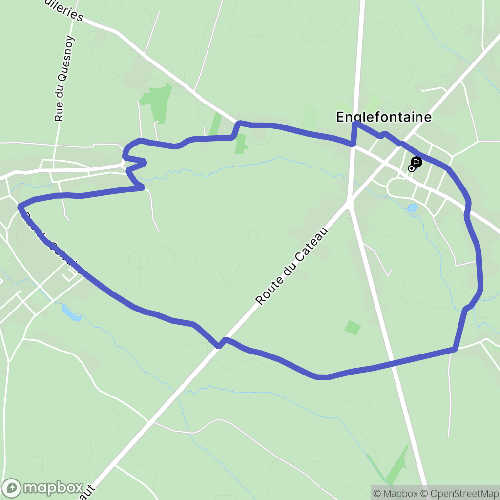 Englefontaine : carte du parcours de randonnée - France