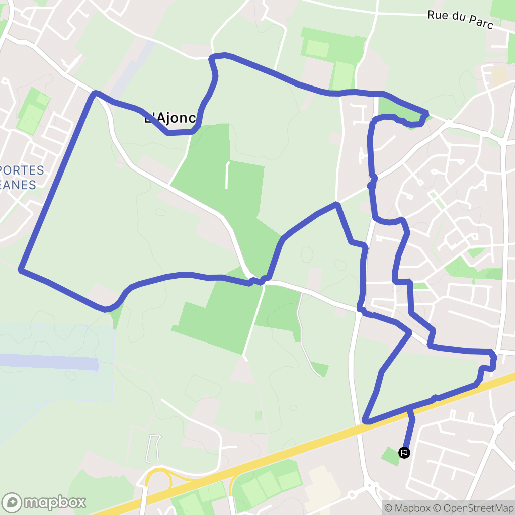 Lagord : carte du parcours de randonnée - France