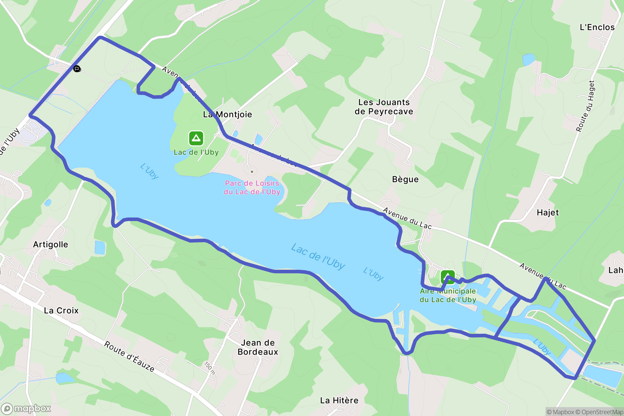 Cazaubon : carte du parcours de randonnée - France