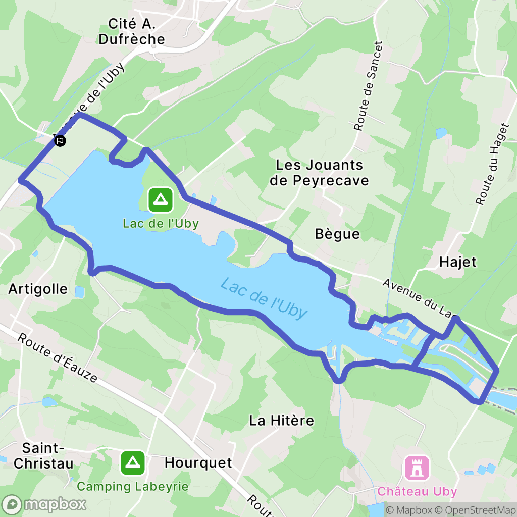 Cazaubon : carte du parcours de randonnée - France