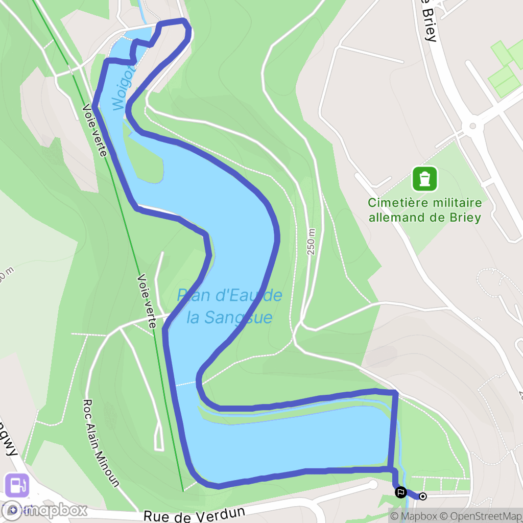 Val de Briey : carte du parcours de randonnée - France