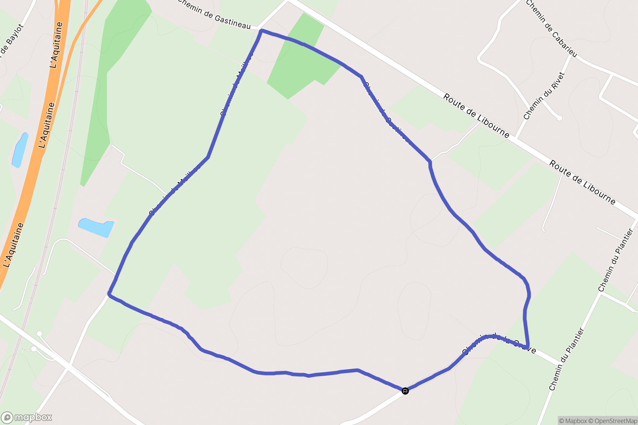 Saint-André-de-Cubzac : carte du parcours de randonnée - France