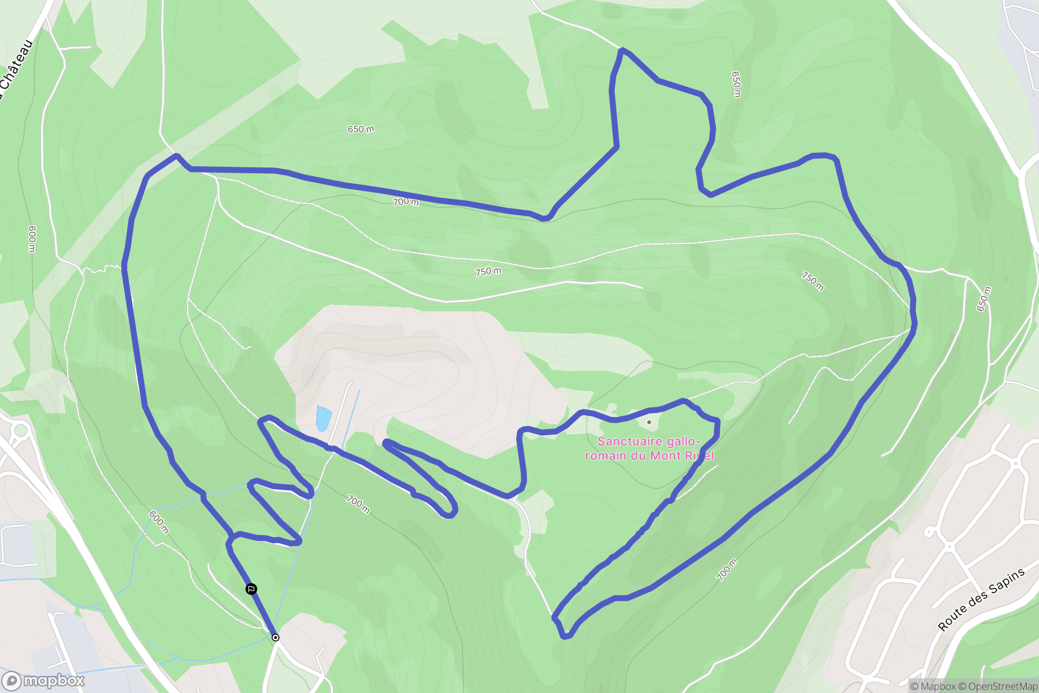 Champagnole : carte du parcours de randonnée - France