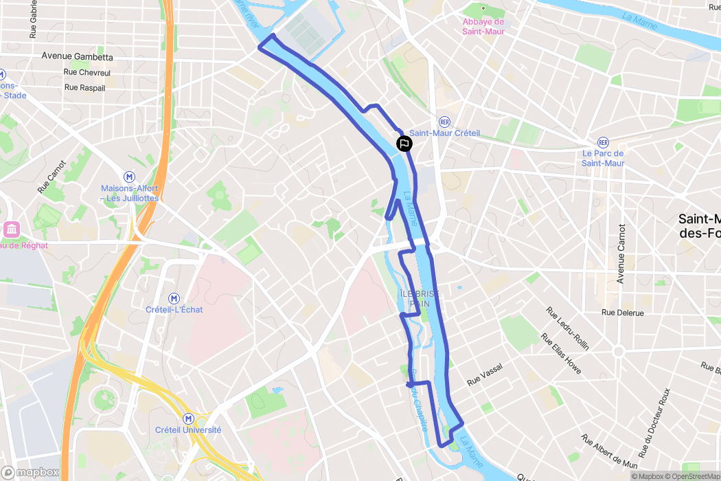 Saint-Maur-des-Fossés : carte du parcours de randonnée - France