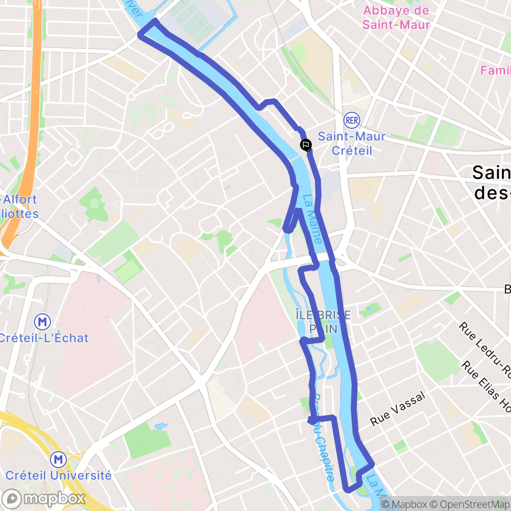 Saint-Maur-des-Fossés : carte du parcours de randonnée - France