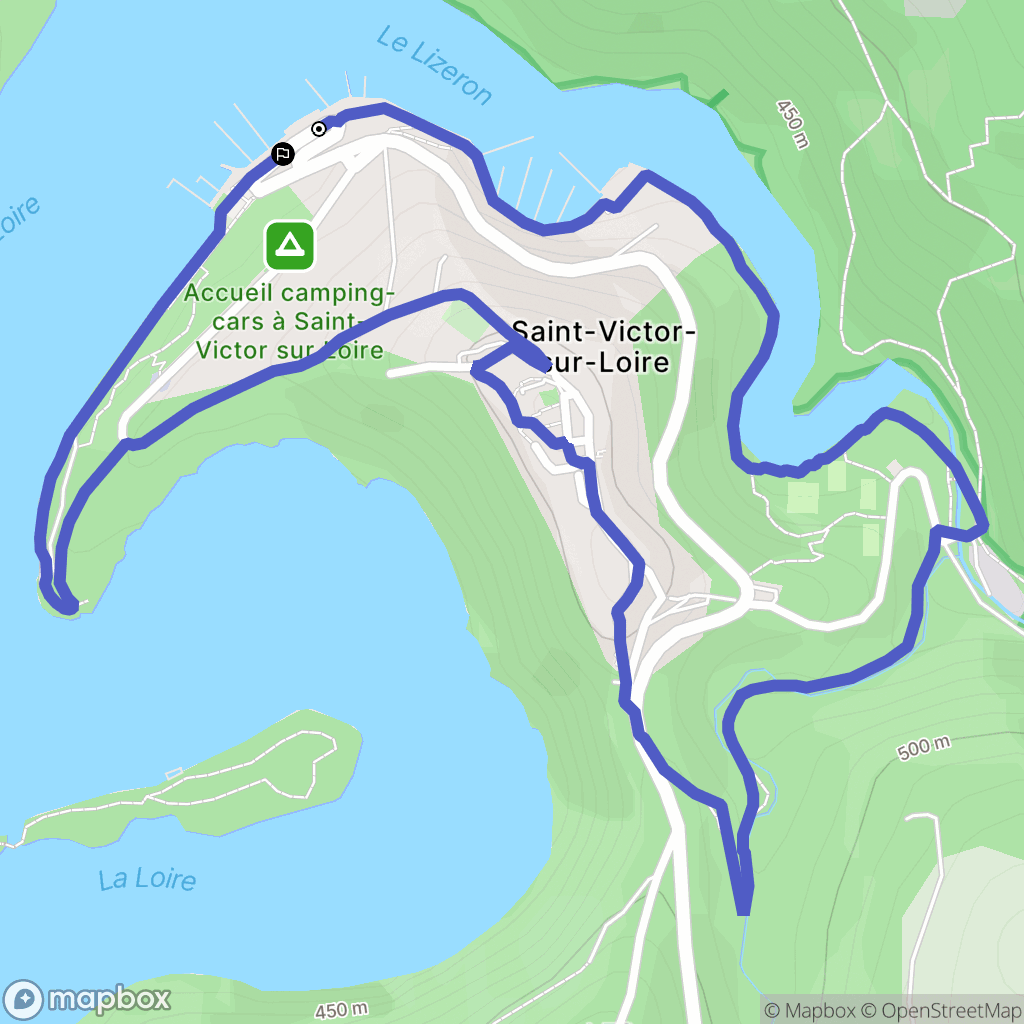 Saint-Victor sur Loire: routekaart voor buitenactiviteiten - France