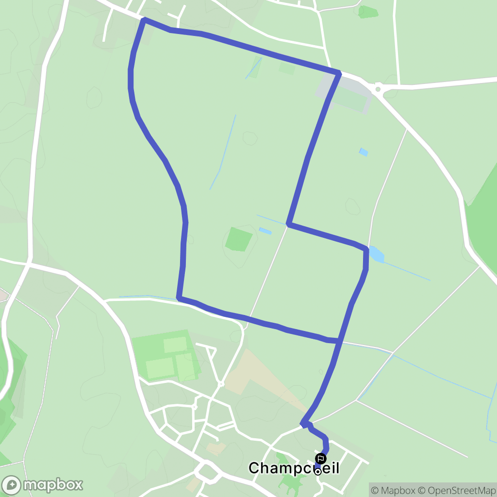 Champcueil : carte du parcours de randonnée - France