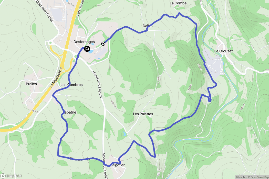 La Séauve-sur-Semène : carte du parcours de randonnée - France