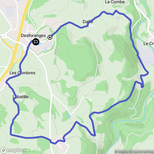 La Séauve-sur-Semène : carte du parcours de randonnée - France