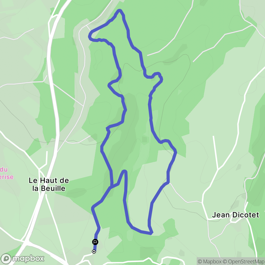 Fougerolles-Saint-Valbert : carte du parcours de randonnée - France