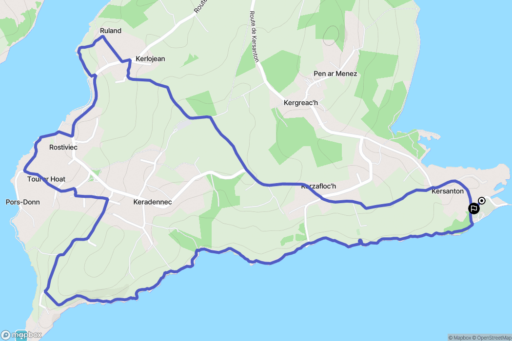 Loperhet : carte du parcours de randonnée - France