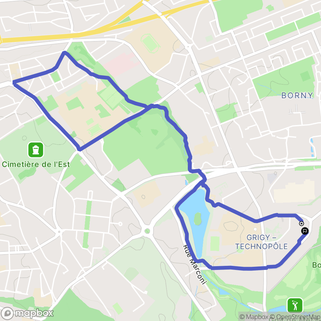 Metz : carte du parcours de randonnée - France