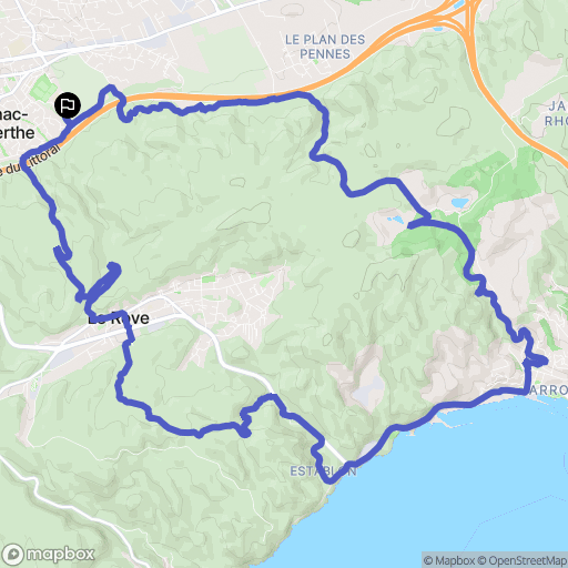 Gignac-la-Nerthe : carte du parcours de randonnée - France