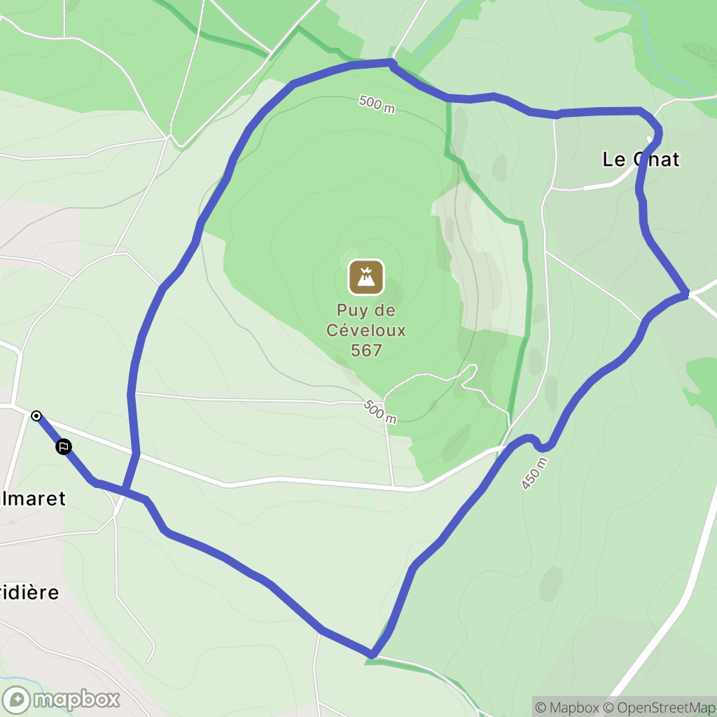 Saint-Babel : carte du parcours de randonnée - France