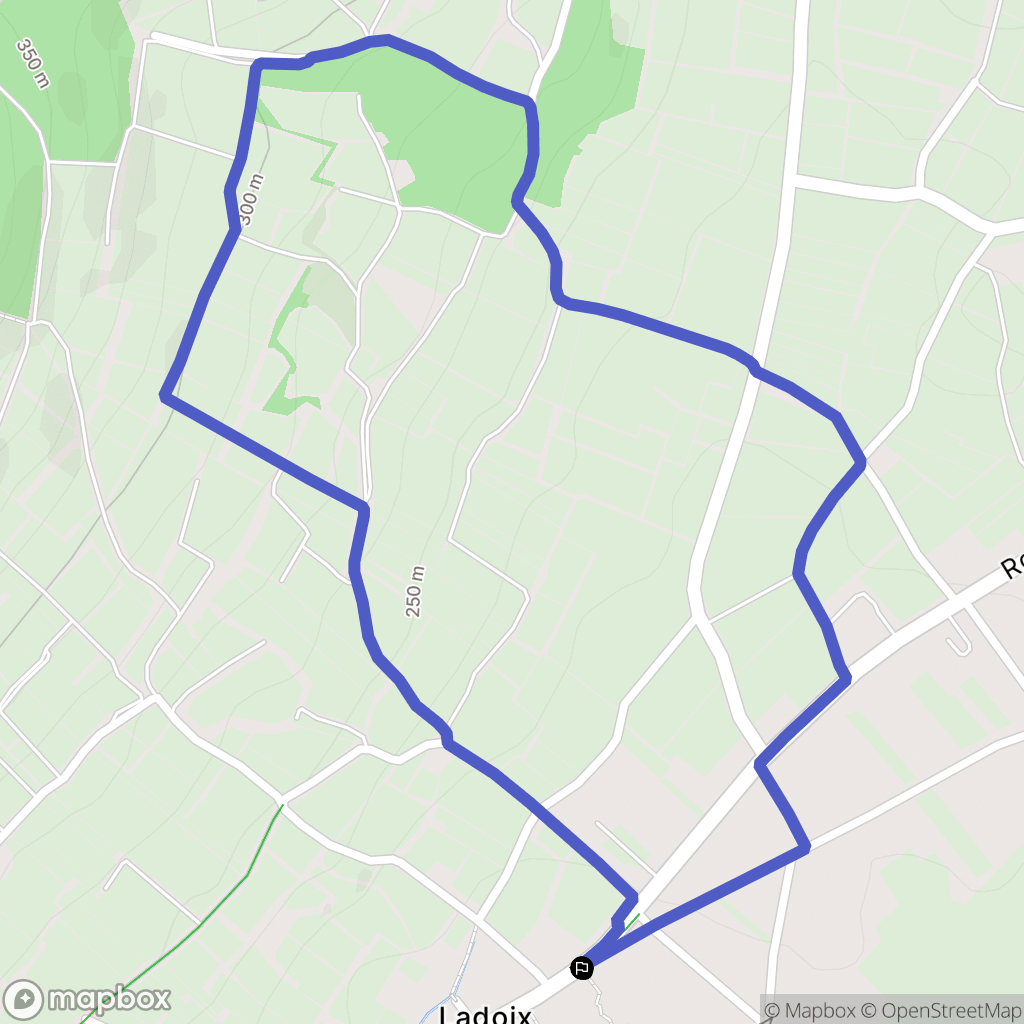 Ladoix-Serrigny : carte du parcours de randonnée - France