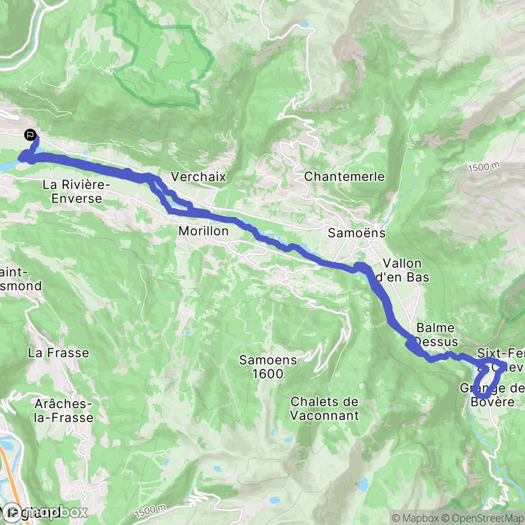 Taninges : carte du parcours de randonnée - France