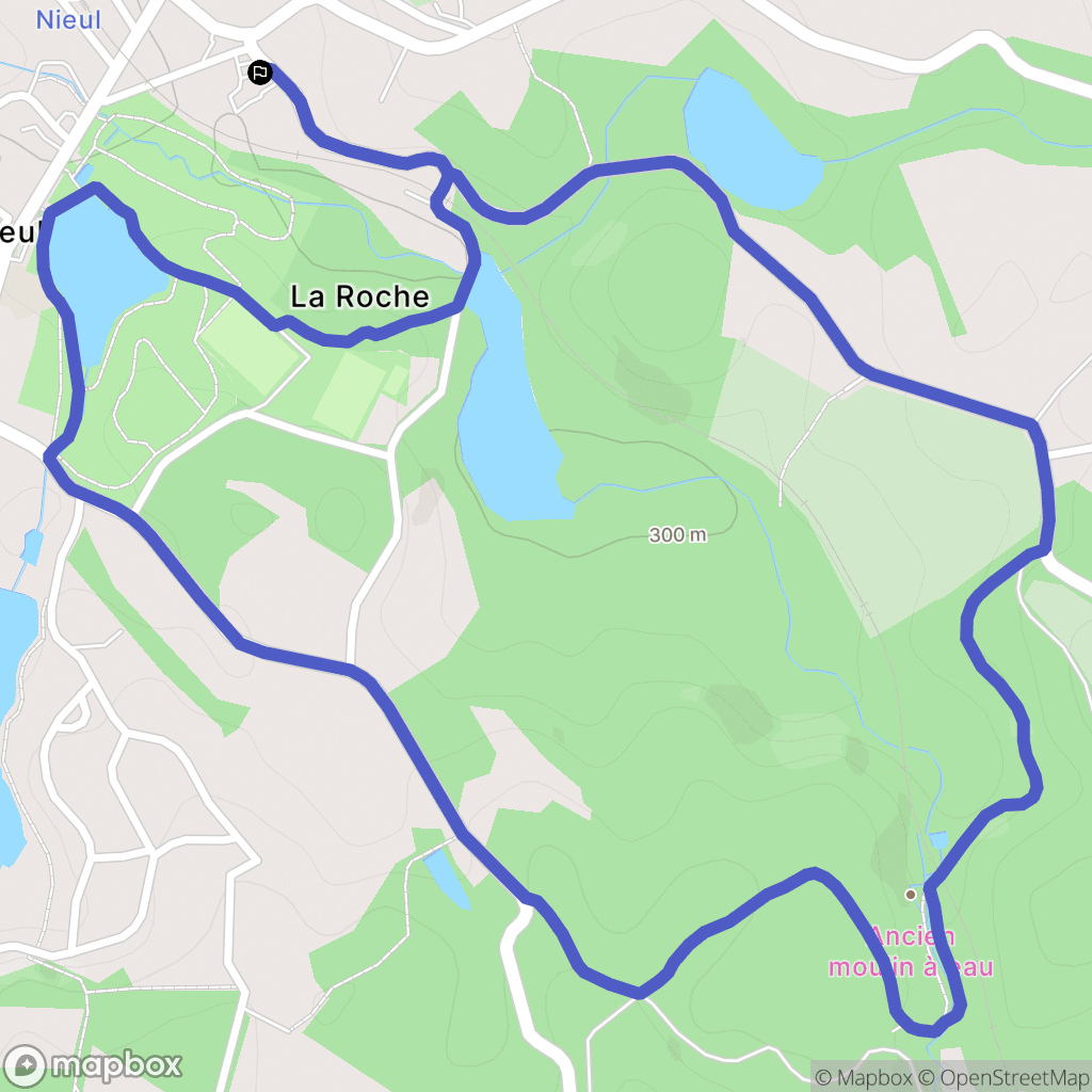 Nieul : carte du parcours de randonnée - France