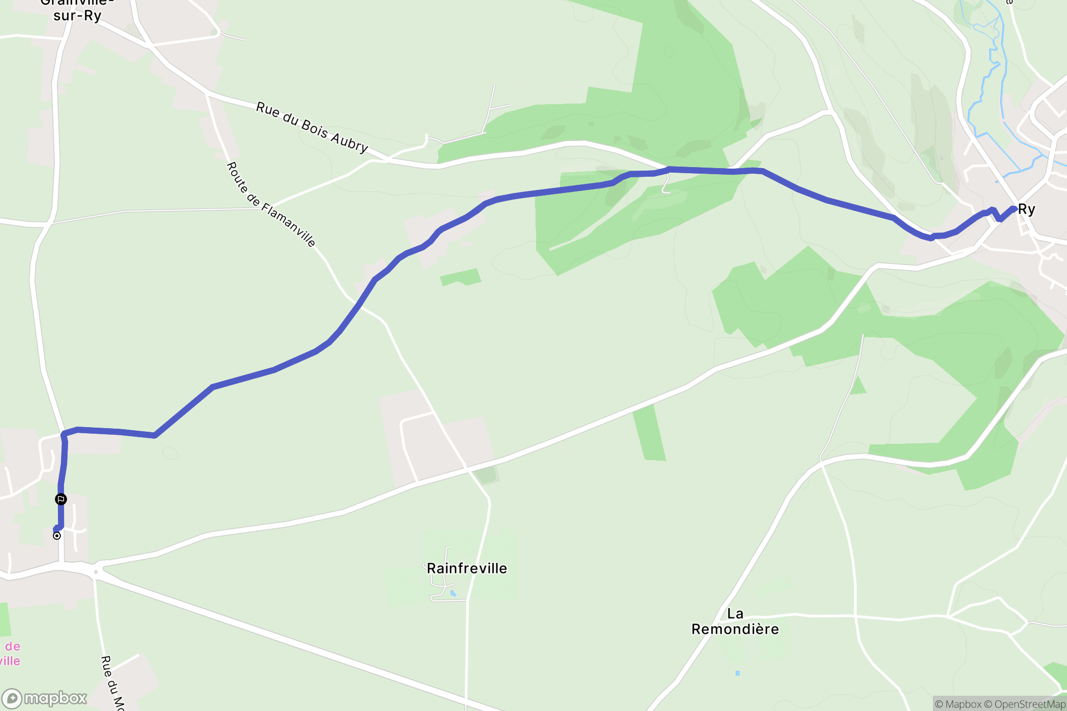 Martainville-Épreville : carte du parcours de randonnée - France