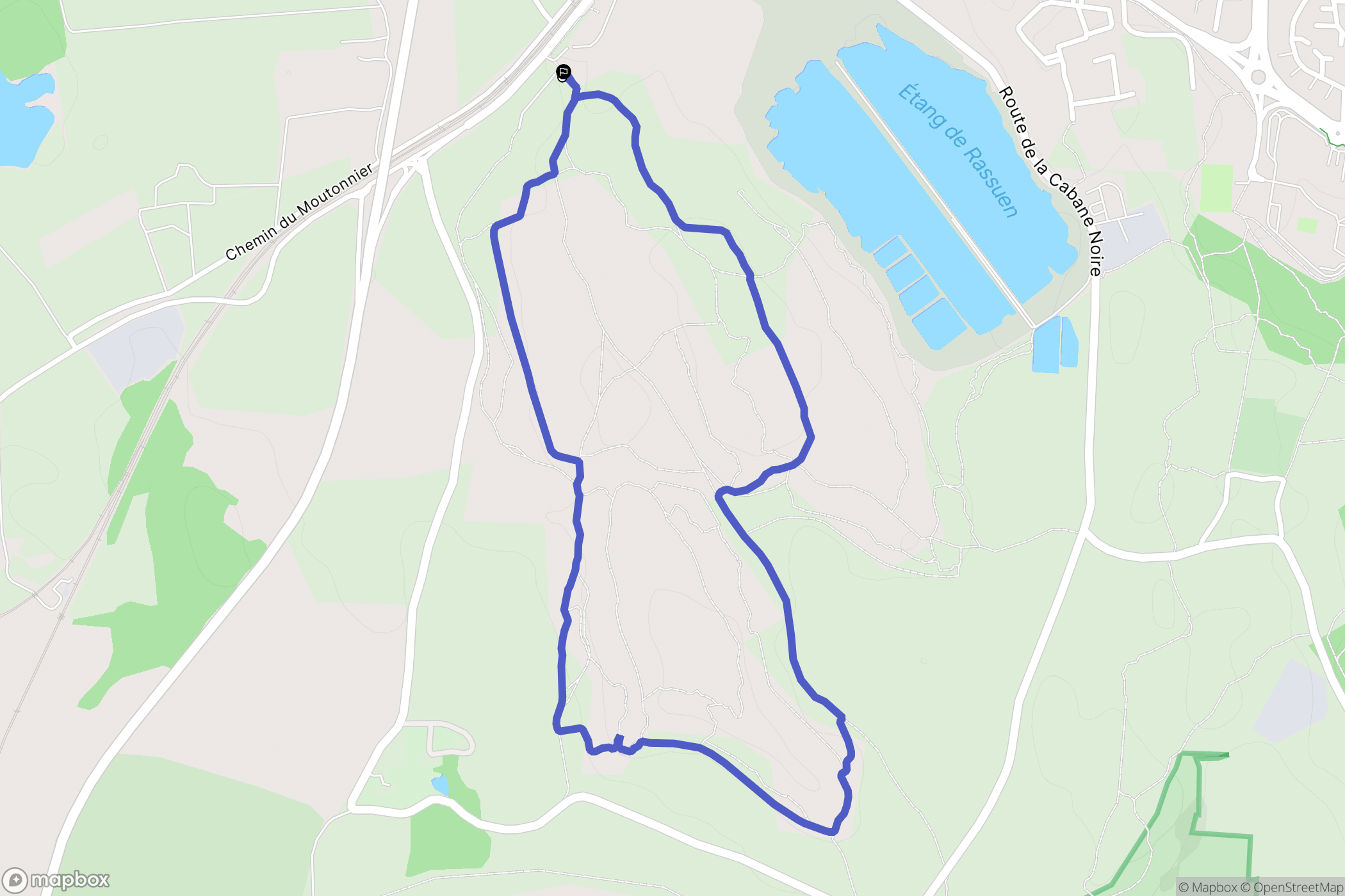 Istres : carte du parcours de randonnée - France
