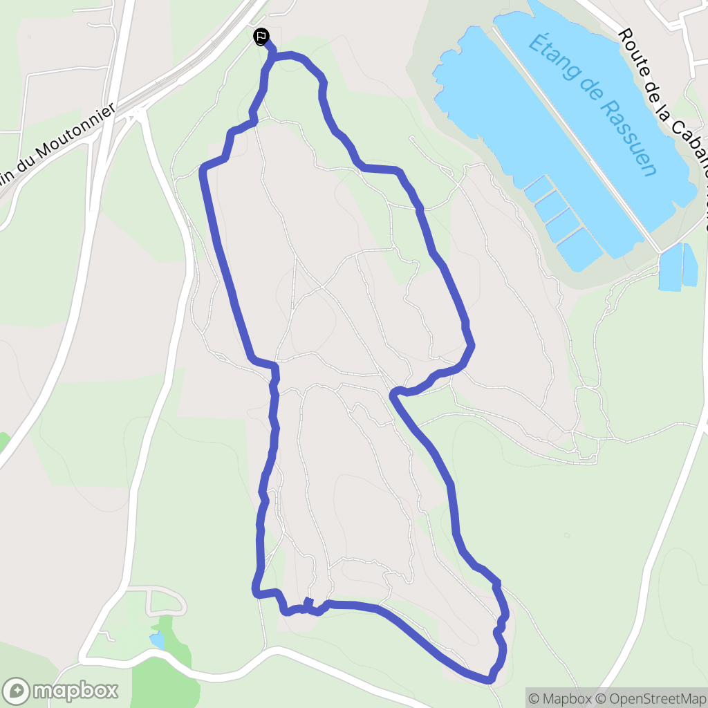 Istres : carte du parcours de randonnée - France