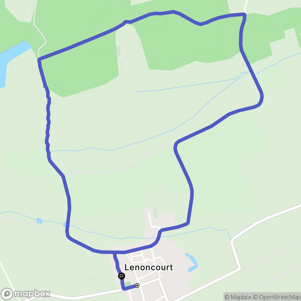 Lenoncourt : carte du parcours de randonnée - France