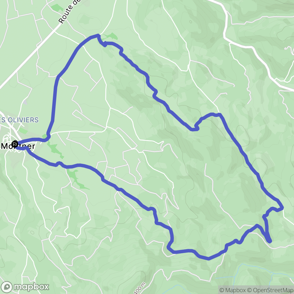 Montner : carte du parcours de randonnée - France