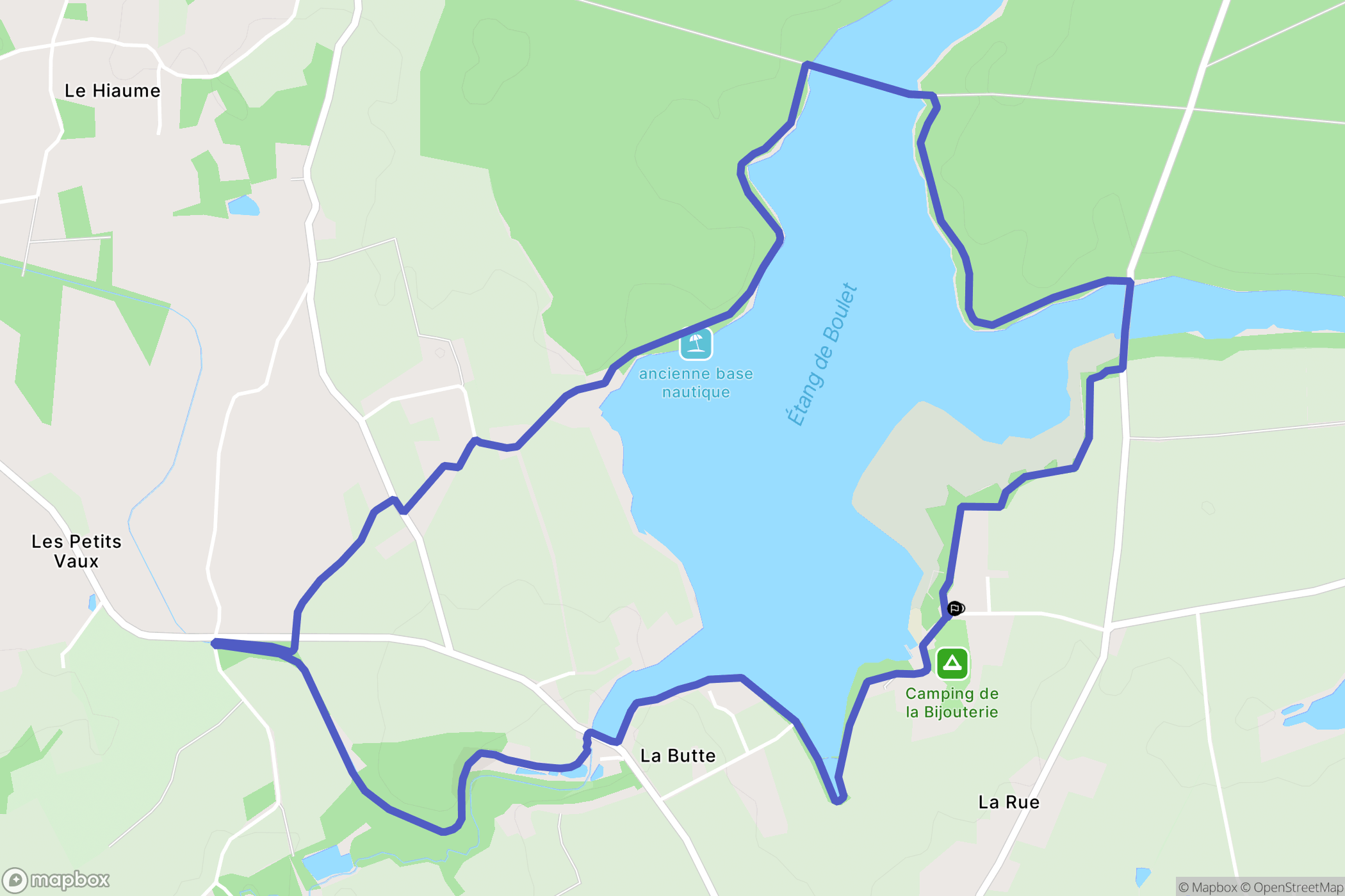 Feins : carte du parcours de randonnée - France